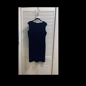 Black stretchy dress with a nice A-line.